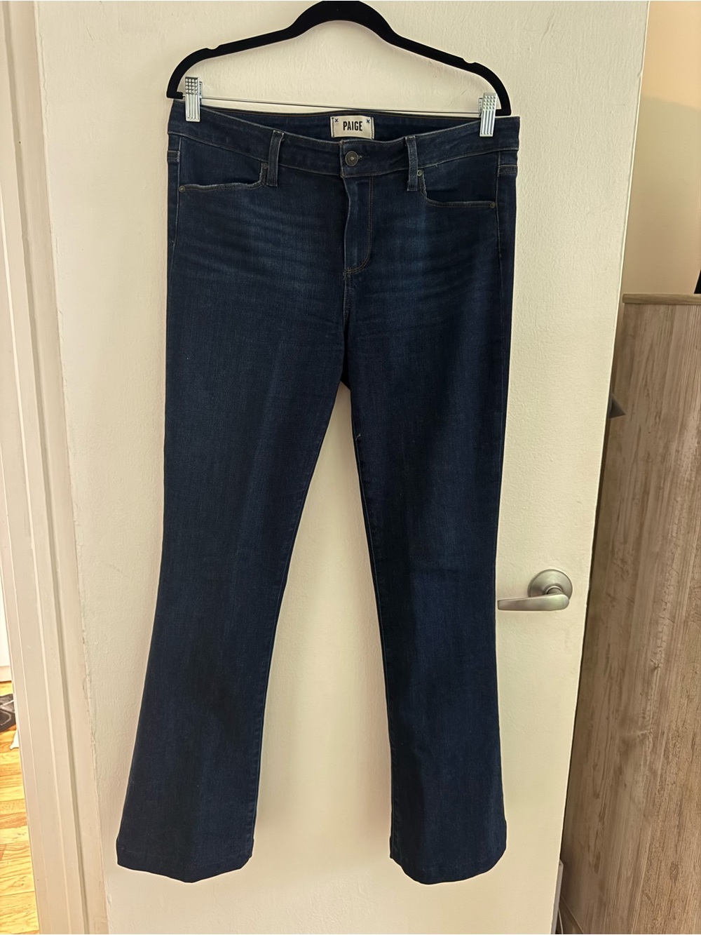 PAIGE Women's Dark Indigo Flare Jeans